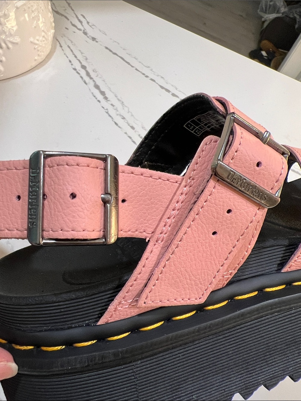 Dr. Martens Voss II Quad Pink Crisscross Platform Sandals size 9 - Picture 16 of 16